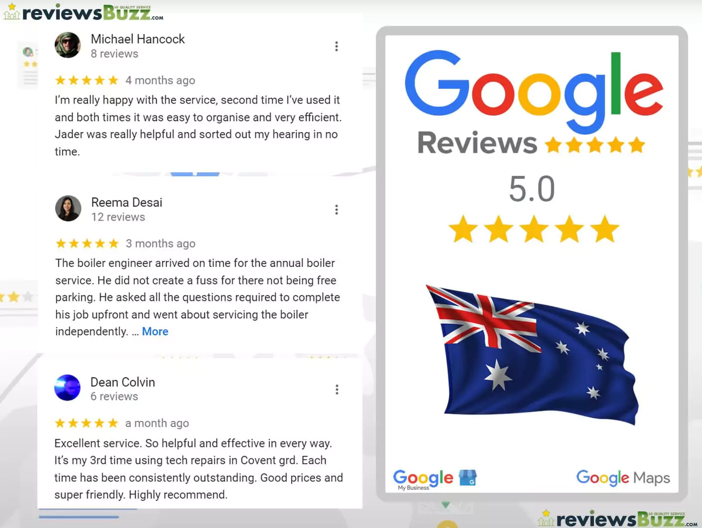 Acquista Google Recensioni Australia - Recensioni buzz