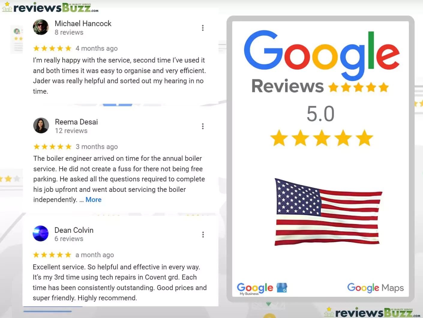 Comprare Google Recensioni USA - Recensioni buzz