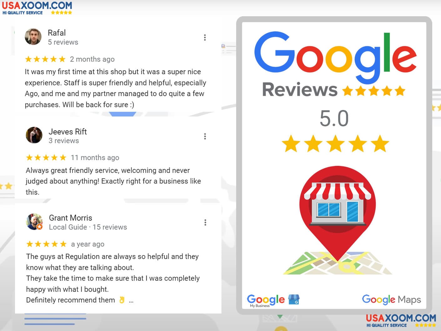 Google Review Cartes de visite